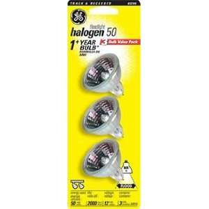 Ge Halogen Spotlight 85297, 50 Watts Mr16 3 Bulb Value Pack