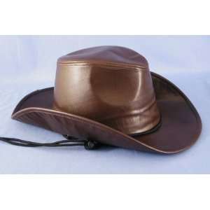  Cowboy Brown Faux Leather Hat Toys & Games