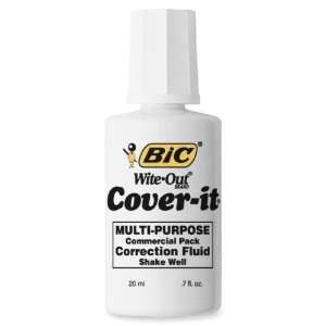 BIC Cover It Correction Fluid, 20 Milliliter Bottle, White 