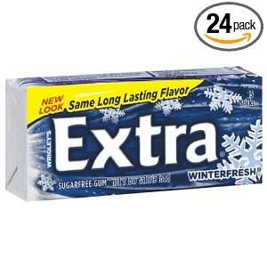 Extra Winterfresh Sugarfree Gum, 15 Stick Plen T Paks (Pack of 24 