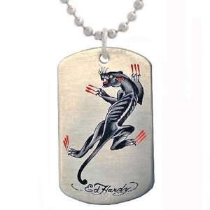  Ed Hardy Scratching Panther Dog Tag   EHDT45SS Pet 
