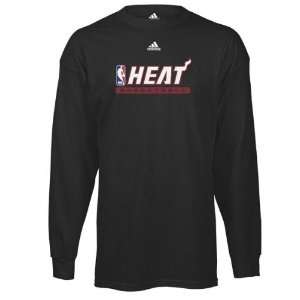  Miami Heat adidas Black True Court Practice Long Sleeve T 