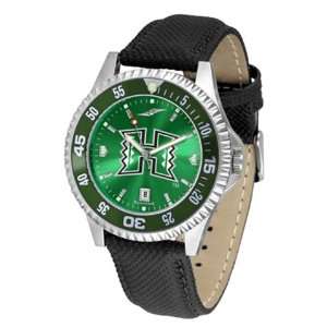   University of Hawaii Warriors Mens Leather Wristwatch: Sports