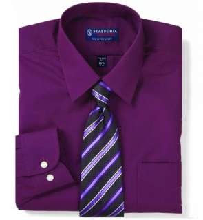   Men’s Bright Violet Performance Dress Shirt 109000000574  