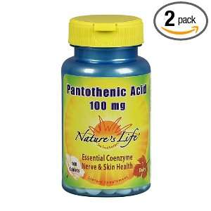  Natures Life Pantothenic Acid , 100 Mg, 100 Tablets 