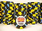 100 Casablanca Casino $100 Paulson Clay Real Poker Chips! Mint! Sharp 