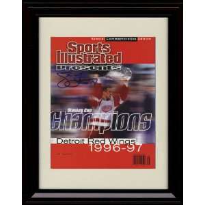 Framed Steve Yzerman Sports Illustrated Autograph Print   1996 Stanley 
