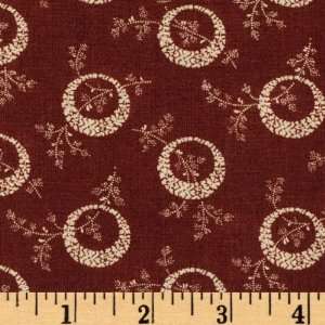   Floral Baskets Rust Fabric By The Yard Arts, Crafts & Sewing