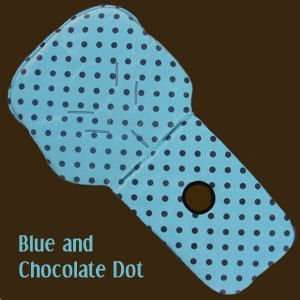  Blue & Chocolate Dot Universal Fit Cover: Baby