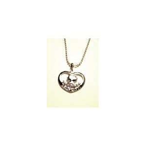  HELLO KITTY HEART CHARM NECKLACE WITH FREE KEY CHAIN CHARM 