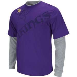   Minnesota Vikings Big & Tall Scrimmage Splitter Long Sleeve T Shirt