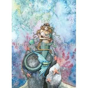  QS Sea Dragon Mermaid Cross Stitch Arts, Crafts & Sewing
