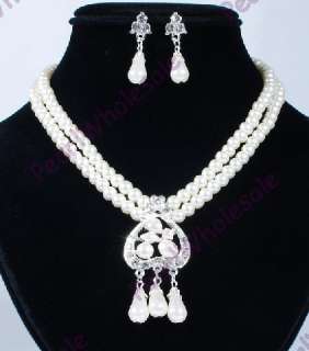 wholesale 12sets alloy Imitation pearl necklace earring  