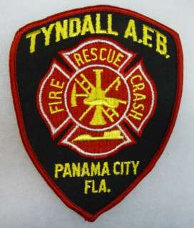 ORIGINAL TYNDALL AIR FORCE BASE FIRE CRASH RESCUE PATCH  