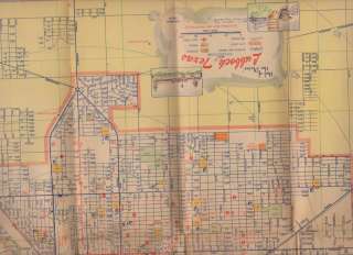 VINTAGE 1954 MAP OF LUBBOCK, TEXAS LN  