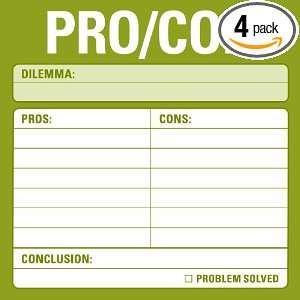   Knock Knock Sticky Notes Pro/Con (Pack of 4)