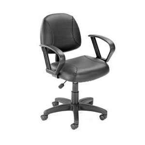  Boss Black Ergonomic Posture Chair with Loop Arms: Office 