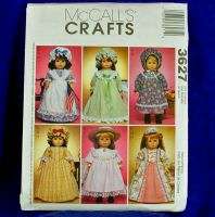 McCalls 3627 18in Doll Clothes Patterns 6 Cute Designs!  