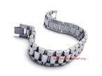 Mens Silver Charm Stainless Steel Bracelet Bangle Chain #U18923 