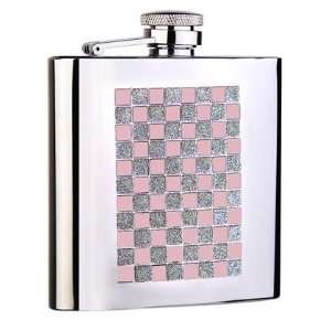  Personalized Pink & Sparkles 6oz Stainless Steel Flask 