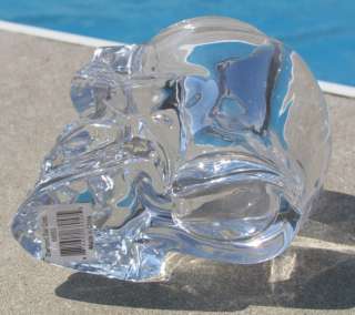 Clear Crystal Skull Glass Candle Holder Votive Figurine  