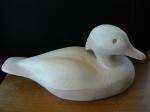 Vintage Unfinished solid wood duck hand carved CLASSIC LARGE USA SOLID 