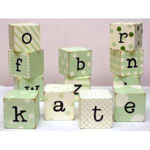  Letter Blocks in Green Toys & Games