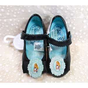 Disney Alice in Wonderland Shoes,Black W/Blue Sparkle,MaryJane,Alice 