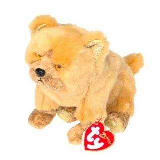 Ty Beanie Babies   Zodiac Fluffly Dog with Gold Paw bottoms [Toy]