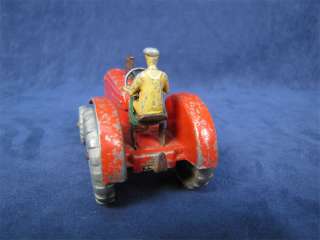 Vintage Dinky 27A Massey Harris Tractor W/Driver Figure  