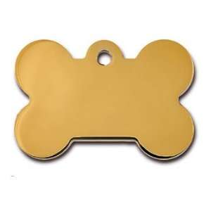  Quick Tag Large Gold Bone Personalized Engraved Pet ID Tag 