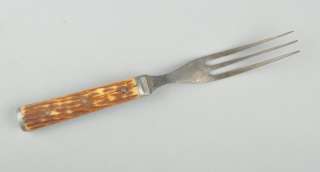 24pc Lot Vintage Bone Handled Forks & Knives Flatware HUDSON CUTLERY 