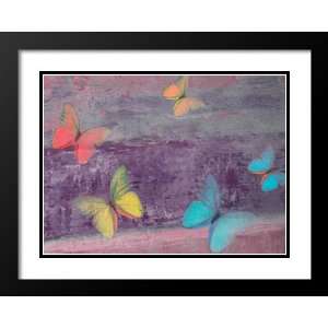  Louisa Schmetterling Mauve Framed and Double Matted Art 