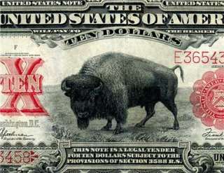 HGR 1901 $10 Gorgeous Bison SUPER GRADE  