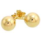 Sabrina Silver 10k White Gold 8mm Ball Stud Earrings