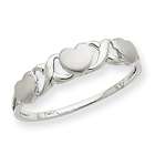 goldia 14k White Gold Triple Heart Ring