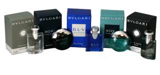 New BVLGARI MINIATURE COLLECTION Cologne for Men GIFT SET  