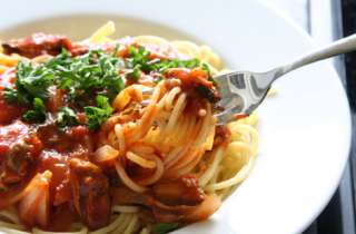 Home  Recipes  Vegetarian pasta bolognese recipe