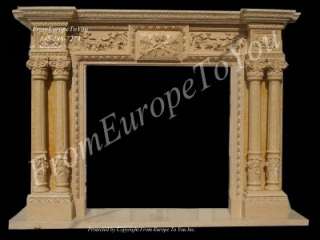 CLASSICAL HAND CARVED MARBLE FIREPLACE MANTELFGD048  