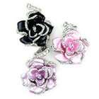 Panda Crystal Rose Flower Jewelry USB Flash Drive with Necklace8GB