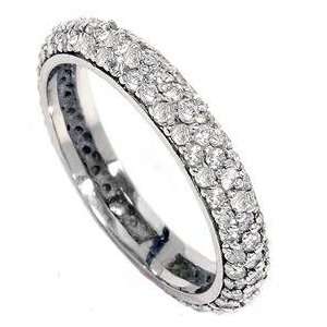 10CT Classic Pave Womens GENUINE Diamond Eternity Ring Wedding Band 