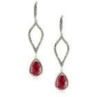 JUDITH JACK Sterling, Marcasite and Crystal Chandelier Drop Earring