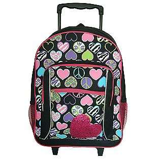 Girls Scribble Rolling Backpack  Athletech Fitness & Sports Camping 