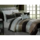   brown striped / bed in a bag / comforter set /queen size bedding