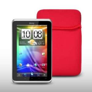  HTC FLYER RED NEOPRENE CARRY POUCH CASE BY CELLAPOD CASES 