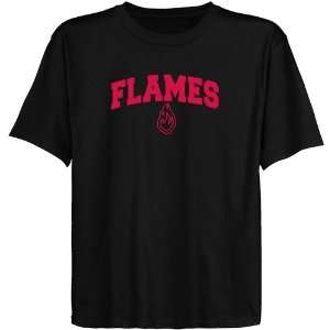  NCAA UIC Flames Youth Black Logo Arch T shirt Sports 