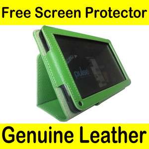 Genuine Leather Pouch Case Cover Jacket for  Kindle Fire Tablet 