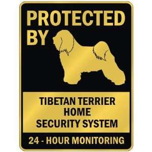 PROTECTED BY  TIBETAN TERRIER HOME SECURITY SYSTEM  PARKING SIGN DOG