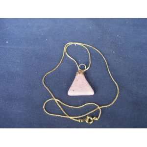   Rhodonite Pendant with 18 Gold Plated Chain, 7.13.34 