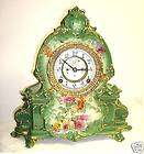 ansonia royal bonn la manche porcelain mantel clock 